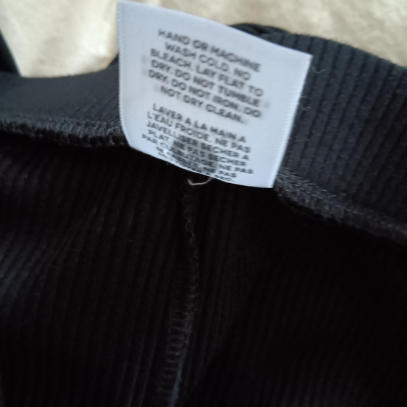 New ENCIRCLED Black Wide Leg Ribbed Pull On Pants XL - Picture 6 of 6